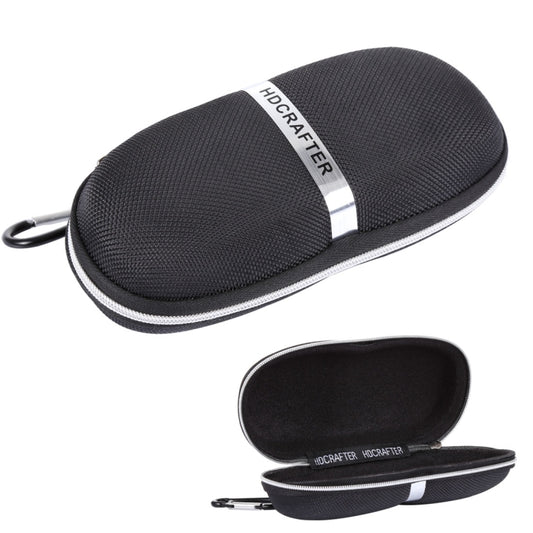 HDCRAFTER E-001 Sunglasses Zipper Style Solid Glasses Protection Case + Microfiber Cloth, Size: 16*7*4cm - Eyeglass Storages by buy2fix | Online Shopping UK | buy2fix