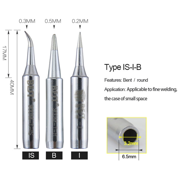 10 PCS BEST Lead Free Series Soldering Tip Welding Contact Head 900M-T-B - Soldering Iron Tip by BEST | Online Shopping UK | buy2fix