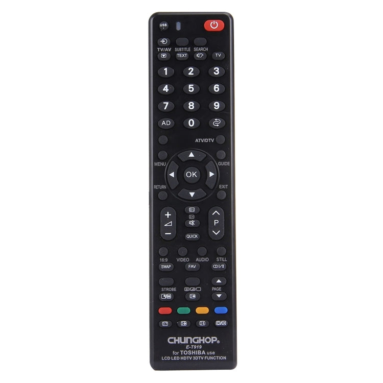 CHUNGHOP E-T919 Universal Remote Controller for TOSHIBA LED TV / LCD TV / HDTV / 3DTV - Consumer Electronics by CHUNGHOP | Online Shopping UK | buy2fix
