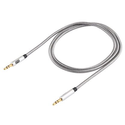 EMK 3.5mm Male to Male Gold-plated Plug Cotton Braided Audio Cable for Speaker / Notebooks / Headphone, Length: 1m(Grey) - Microphone Audio Cable & Connector by EMK | Online Shopping UK | buy2fix