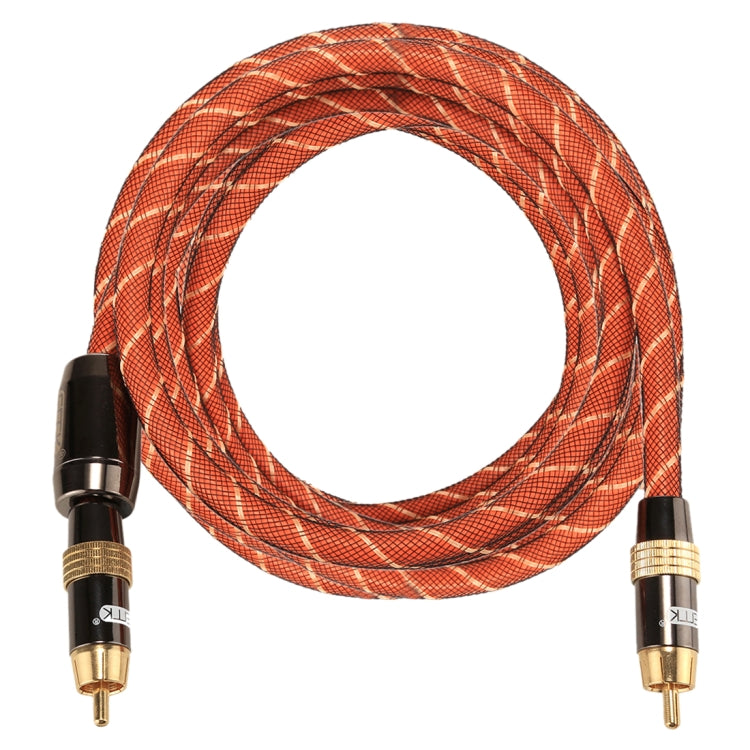 EMK TZ/A 3m OD8.0mm Gold Plated Metal Head RCA to RCA Plug Digital Coaxial Interconnect Cable Audio / Video RCA Cable - RCA Cable by EMK | Online Shopping UK | buy2fix