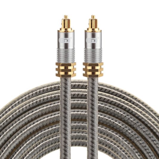 EMK YL-A 5m OD8.0mm Gold Plated Metal Head Toslink Male to Male Digital Optical Audio Cable - Audio Optical Cables by EMK | Online Shopping UK | buy2fix