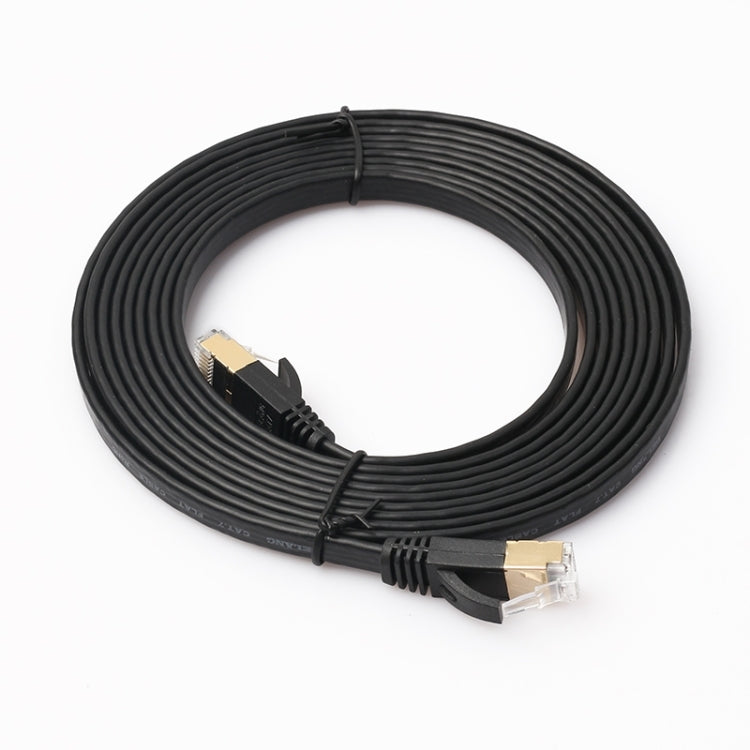 3m CAT7 10 Gigabit Ethernet Ultra Flat Patch Cable for Modem Router LAN Network - Built with Shielded RJ45 Connectors (Black) - Lan Cable and Tools by buy2fix | Online Shopping UK | buy2fix