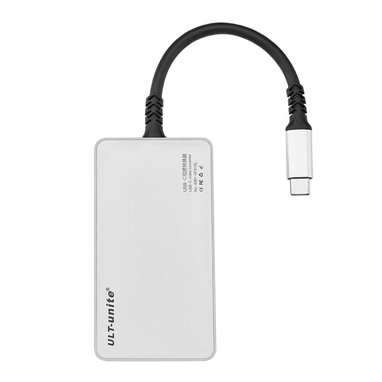 ULT-unite 5 in 1 USB-C / Type-C to 3.5mm Audio + VGA + DP + HDMI + PD Port Multifunctional HUB Adapter(White) - Computer & Networking by ult-unite | Online Shopping UK | buy2fix