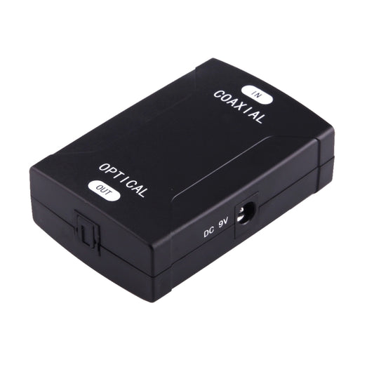 Coaxial RCA Input to Optical Toslink Output Digital Audio Converter Adapter(Black) - RCA Adapter by buy2fix | Online Shopping UK | buy2fix