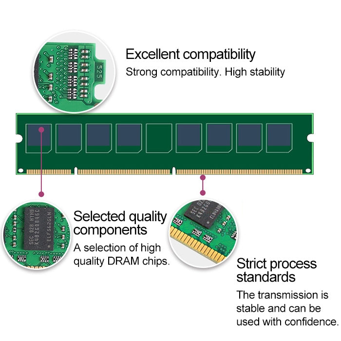 JingHai 1.5V DDR3 1333 / 1600MHz 4GB Memory RAM Module for Desktop PC - RAMs by JingHai | Online Shopping UK | buy2fix