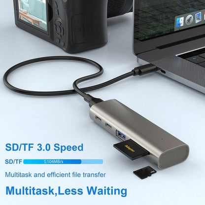 Rocketek HC463 USB3.1 Gen2  to Type-C 3.1 + USB 3.1 + SD / TF 6 in 1 HUB Adapter - USB HUB by ROCKETEK | Online Shopping UK | buy2fix