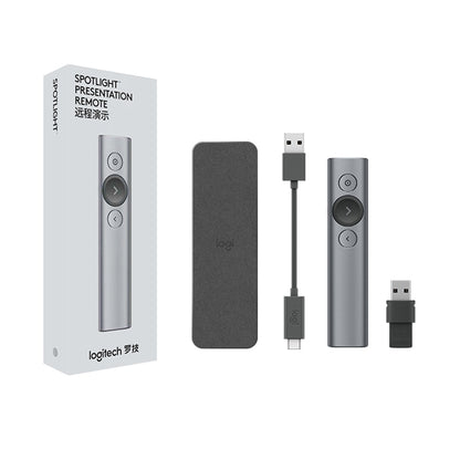 Logitech Spotlight 2.4Ghz USB Wireless Presenter PPT Remote Control Flip Pen (Grey) -  by Logitech | Online Shopping UK | buy2fix