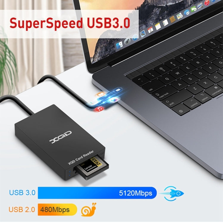 Rocketek CR312-A USB3.0 SD / XQD 2 in 1 Card Reader -  by ROCKETEK | Online Shopping UK | buy2fix