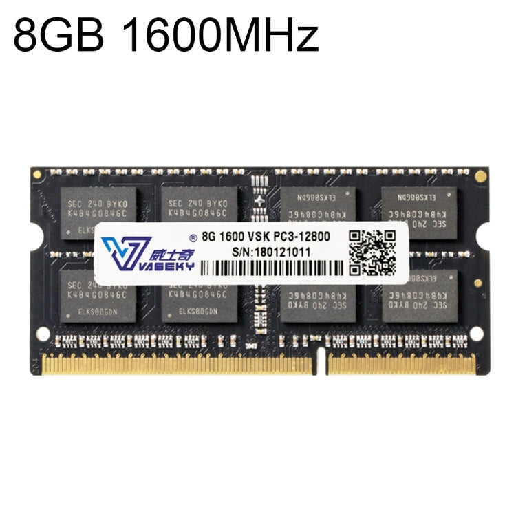 Vaseky 8GB 1600MHz PC3-12800 DDR3 PC Memory RAM Module for Laptop - RAMs by Vaseky | Online Shopping UK | buy2fix