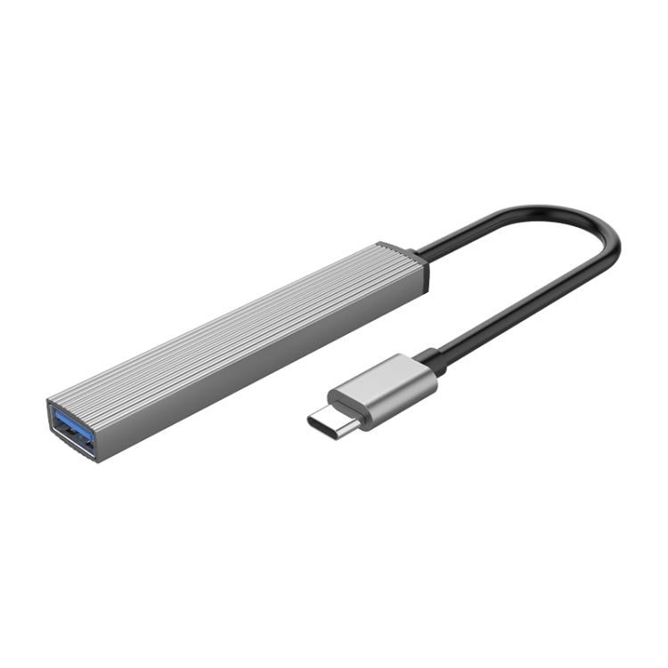 ORICO-AH-13-GY-BP USB 3.0 x 1 + USB 2.0 x 3 to USB-C / Type-C HUB Adapter - USB HUB by ORICO | Online Shopping UK | buy2fix