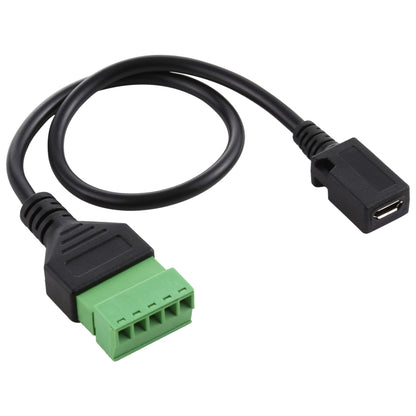 Micro USB Female to 5 Pin Pluggable Terminals Solder-free USB Connector Solderless Connection Adapter Cable, Length: 30cm -  by buy2fix | Online Shopping UK | buy2fix