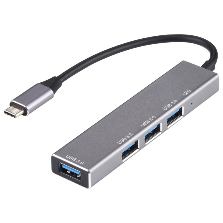 3019T 4 x USB 3.0 to USB-C / Type-C Aluminum Alloy HUB Adapter with LED Indicator - USB 3.0 HUB by buy2fix | Online Shopping UK | buy2fix