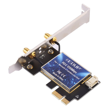 EDUP EP-9620 2 in 1 AC1200Mbps 2.4GHz & 5.8GHz Dual Band PCI-E 2 Antenna WiFi Adapter External Network Card + Bluetooth - USB Network Adapter by EDUP | Online Shopping UK | buy2fix