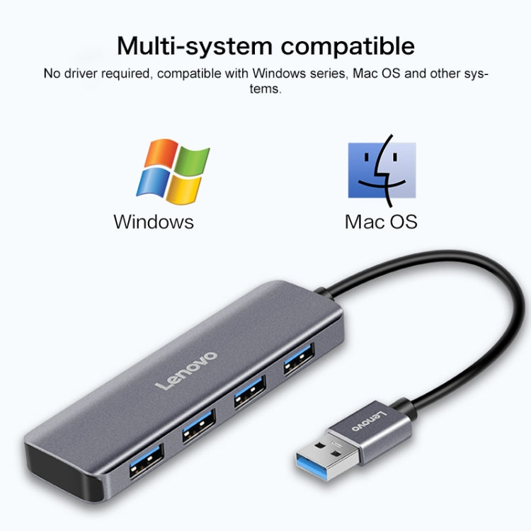 Lenovo U04 4 In 1 USB 3.0 Multi-port Converter Splitter Hub - USB HUB by Lenovo | Online Shopping UK | buy2fix