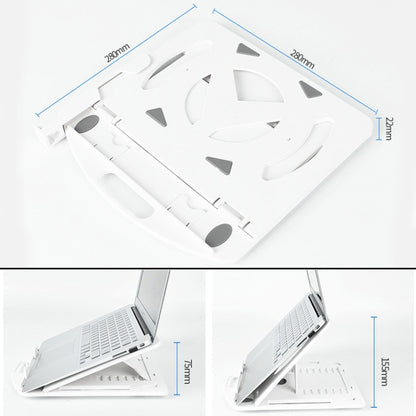 General-purpose Increased Heat Dissipation For Laptops Holder, Style: with Mobile Phone Holder with Rotation (White) - Computer & Networking by buy2fix | Online Shopping UK | buy2fix