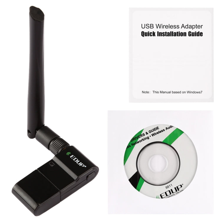 EDUP EP-AC1635 600Mbps Dual Band Wireless 11AC USB Ethernet Adapter 2dBi Antenna for Laptop / PC(Black) - USB Network Adapter by EDUP | Online Shopping UK | buy2fix