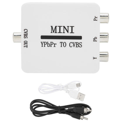 Mini YPBPR to CVBS Video Converter Component AV Adapter for TV / Projector / Monitor(White) - Converter by buy2fix | Online Shopping UK | buy2fix