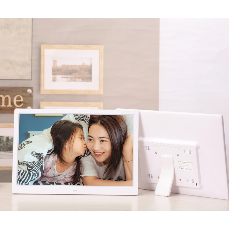 14-inch Digital Photo Frame Electronic Photo Frame Ultra-narrow Side Support 1080P Wall-mounted Advertising Machine(White) - Consumer Electronics by buy2fix | Online Shopping UK | buy2fix