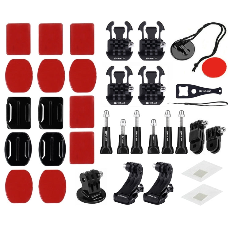 PULUZ 45 in 1 Accessories Ultimate Combo Kits (Chest Strap + Suction Cup Mount + 3-Way Pivot Arms + J-Hook Buckle + Wrist Strap + Helmet Strap + Surface Mounts + Tripod Adapter + Storage Bag + Handleb ...  for GoPro, Insta360, DJI and Other Action Cameras -  by PULUZ | Online Shopping UK | buy2fix