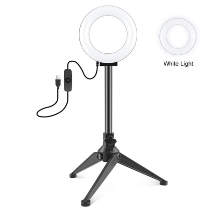 PULUZ 4.7 inch 12cm Ring Light + Desktop Tripod Selfie Stick Mount USB White Light LED Ring Selfie Beauty Vlogging Photography Video Lights Kits(Black) - Ring Light by PULUZ | Online Shopping UK | buy2fix