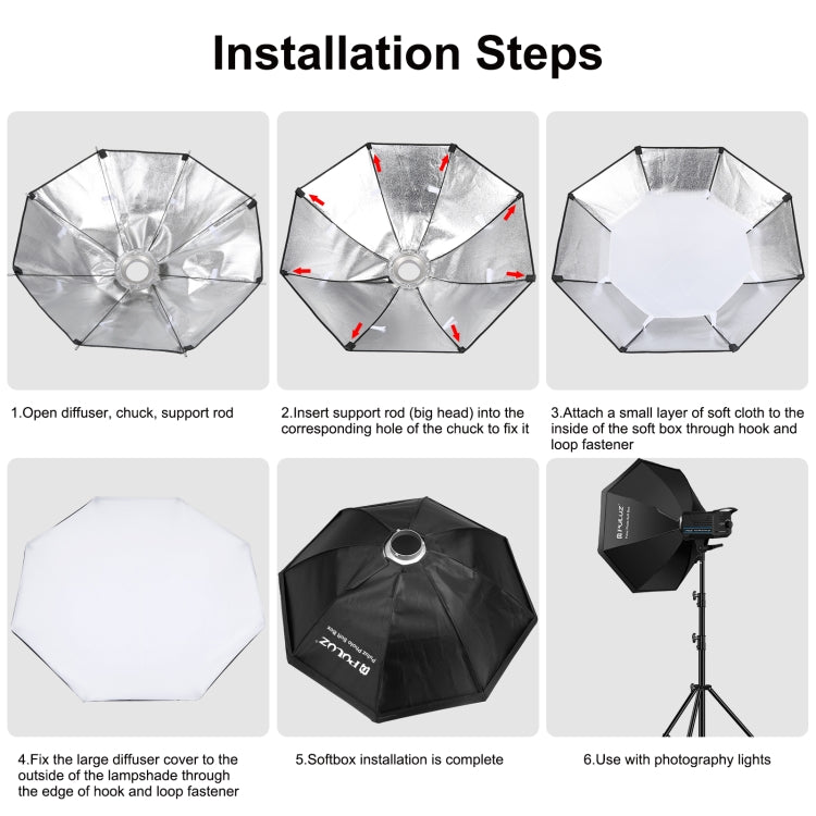 PULUZ 120W Photo Studio Strobe Flash Light Kit with Softbox Reflector & Tripod(UK Plug) - Shoe Mount Flashes by PULUZ | Online Shopping UK | buy2fix