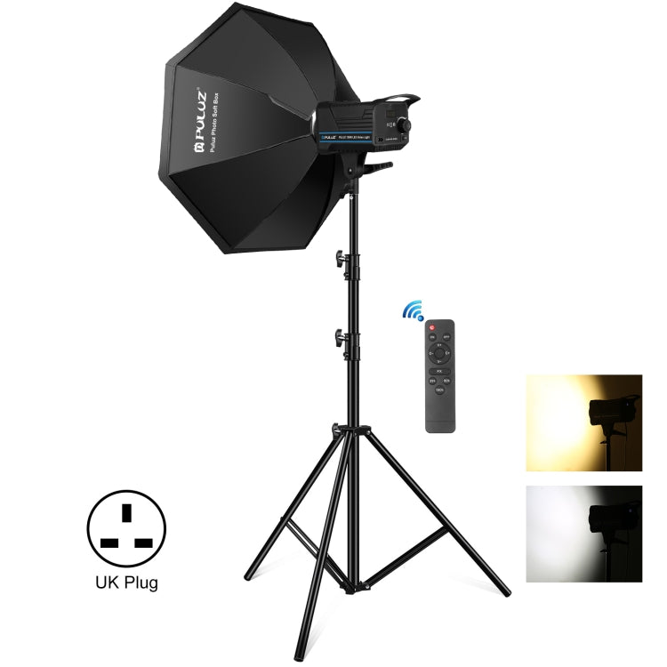 PULUZ 120W Photo Studio Strobe Flash Light Kit with Softbox Reflector & Tripod(UK Plug) - Shoe Mount Flashes by PULUZ | Online Shopping UK | buy2fix