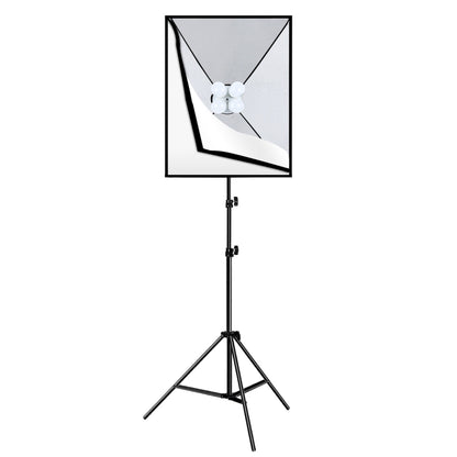 PULUZ Softbox Lighting Kit 2 PCS 50x70cm Professional Photo Studio Photography Light Equipment with 8 x E27 20W E27 Socket Bulb Photography Lighting Kit for Filming Portrait Shooting / Fashion Advertising Photography(US Plug) - Stand Bracket by PULUZ | Online Shopping UK | buy2fix