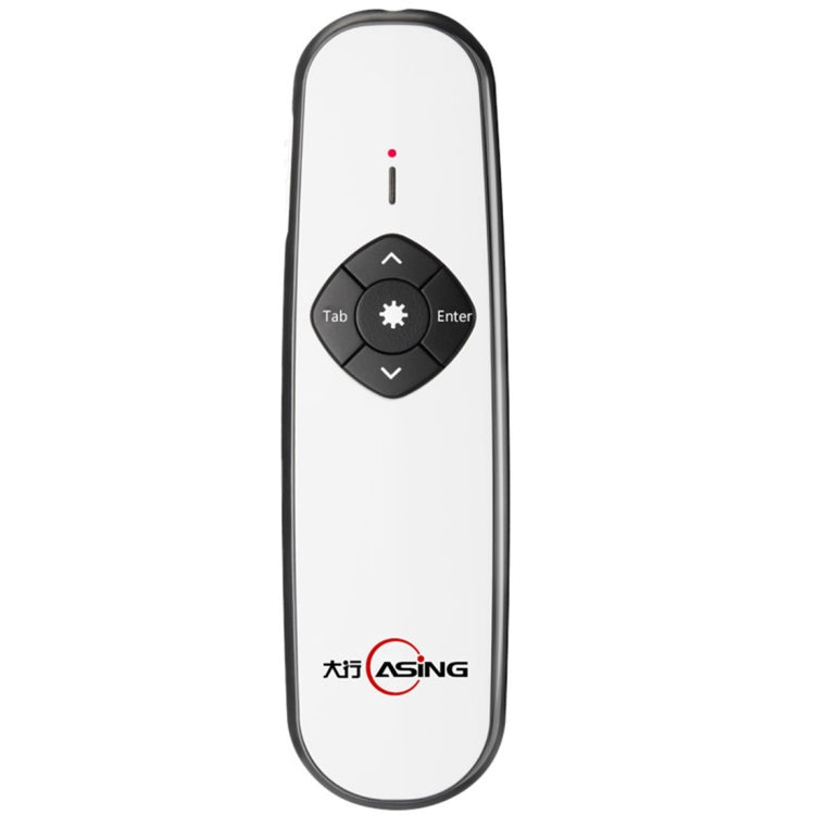 ASiNG A800 USB Charging 2.4GHz Wireless Presenter PowerPoint Clicker Representation Remote Control Pointer, Control Distance: 100m(White) -  by ASiNG | Online Shopping UK | buy2fix