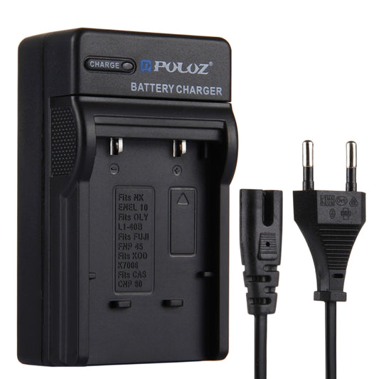 PULUZ EU Plug Battery Charger for Nikon EN-EL10, Olympus LI-40B, FUJI FNP-45, Kodak K7006, CASIO CNP80 Battery - Battery Wall Charger by PULUZ | Online Shopping UK | buy2fix