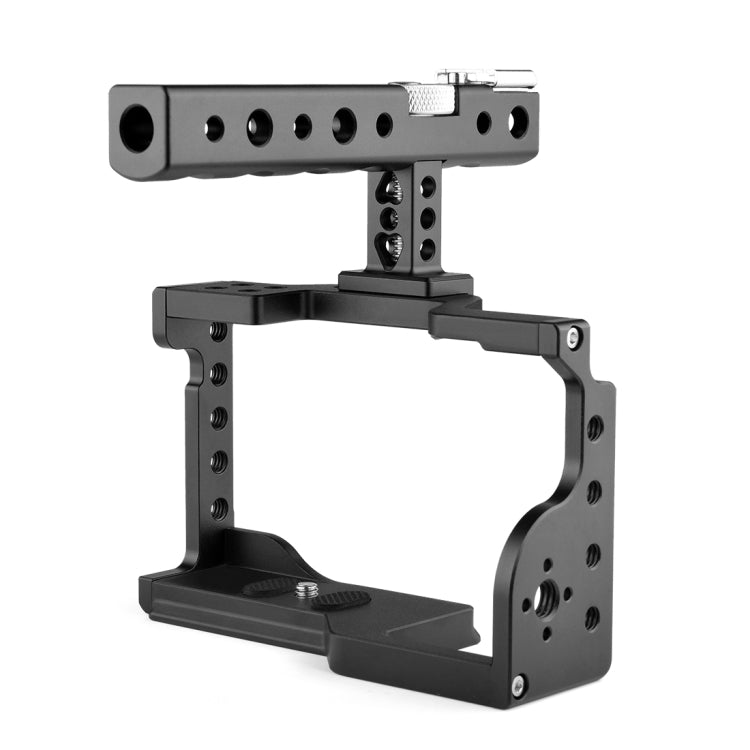 PULUZ Video Camera Cage Stabilizer with Handle for Sony A6600 / ILCE-6600(Black) - Camera Cage by PULUZ | Online Shopping UK | buy2fix