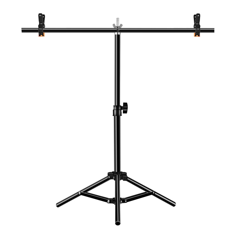 67cm T-Shape Photo Studio Background Support Stand Backdrop Crossbar Bracket with Clips, No Backdrop(Black) - Support Stands by PULUZ | Online Shopping UK | buy2fix