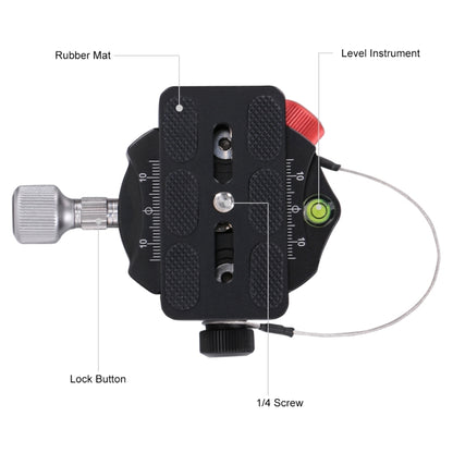 PULUZ Aluminum Alloy Panoramic Indexing Rotator Ball Head with Quick Release Plate for Camera Tripod Head - Camera Accessories by PULUZ | Online Shopping UK | buy2fix