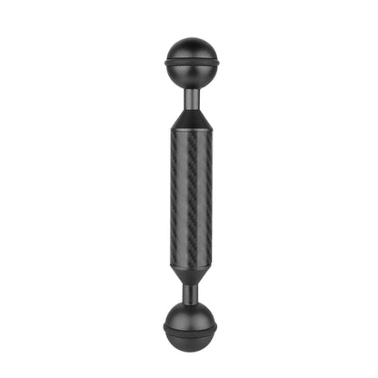 PULUZ 5 inch 13cm Length 20.8mm Diameter Dual Balls Carbon Fiber Floating Arm, Ball Diameter: 25mm(Black) - Diving Accessories by PULUZ | Online Shopping UK | buy2fix