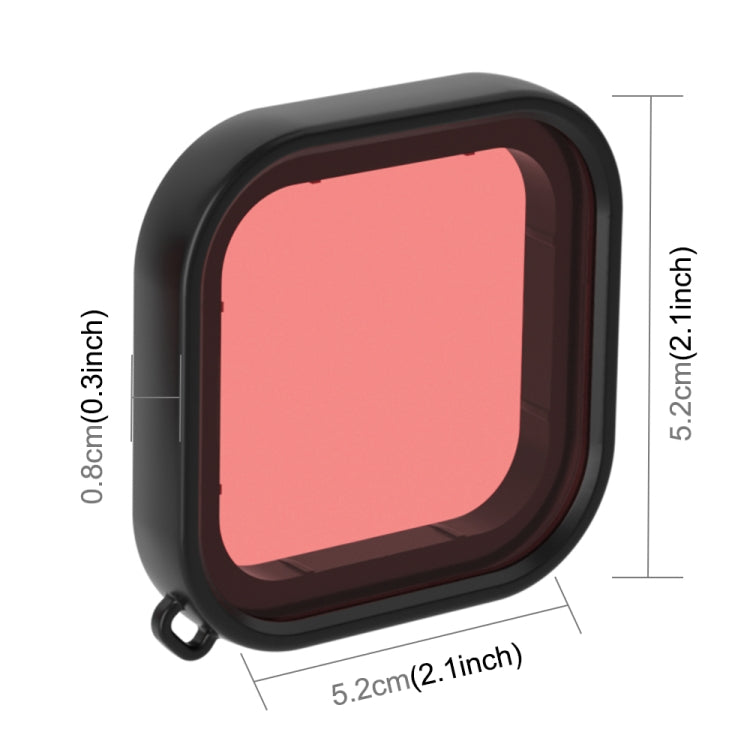 PULUZ Square Housing Diving Color Lens Filter for GoPro HERO8 Black(Pink) - DJI & GoPro Accessories by PULUZ | Online Shopping UK | buy2fix