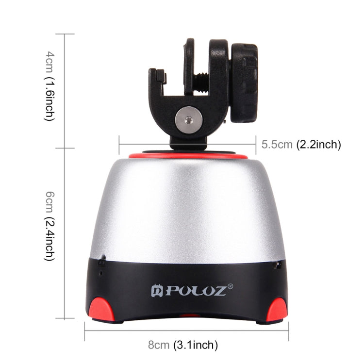 PULUZ Electronic 360 Degree Rotation Panoramic Head with Remote Controller for Smartphones, GoPro, DSLR Cameras(Red) - Tripod Heads by PULUZ | Online Shopping UK | buy2fix