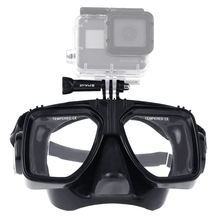 PULUZ Water Sports Diving Equipment Diving Mask Swimming Glasses for GoPro Hero11 Black / HERO10 Black / HERO9 Black /HERO8 / HERO7 /6 /5 /5 Session /4 Session /4 /3+ /3 /2 /1, Insta360 ONE R, DJI Osmo Action and Other Action Cameras(Black) - DJI & GoPro Accessories by PULUZ | Online Shopping UK | buy2fix