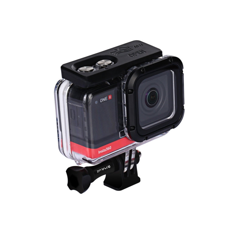 PULUZ 60m Underwater Depth Diving Case Waterproof Camera Housing for Insta360 ONE R 4K Wide-angle Edition(Transparent) - Case & Bags by PULUZ | Online Shopping UK | buy2fix