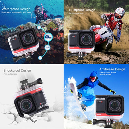 PULUZ 60m Underwater Depth Diving Case Waterproof Camera Housing for Insta360 ONE R 4K Wide-angle Edition(Transparent) - Case & Bags by PULUZ | Online Shopping UK | buy2fix