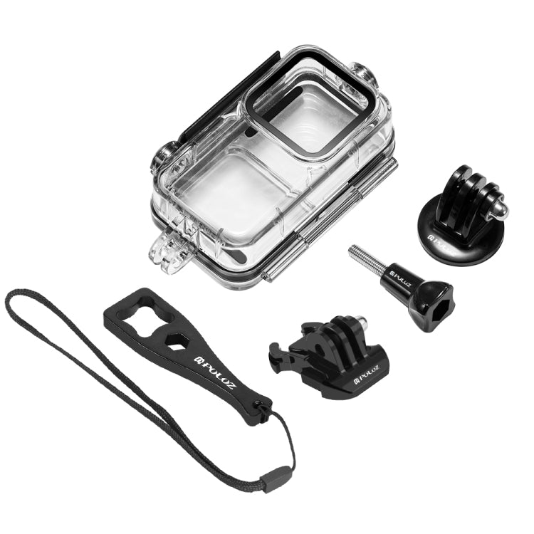 PULUZ 60m Waterproof Housing Diving Case for DJI Action 2 Camera Unit / Action 2 Power Combo / Action 2 Dual-Screen Combo(Transparent) - Case & Bags by PULUZ | Online Shopping UK | buy2fix