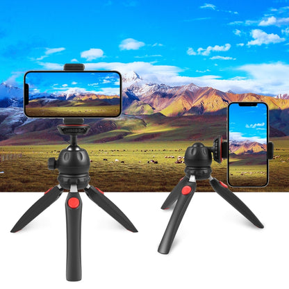 PULUZ Mini VLOG Live Stabilizer Stand Tripod with Phone Clamp for Smartphones (Red) - Stand by PULUZ | Online Shopping UK | buy2fix