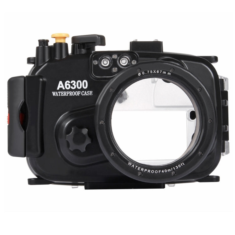 PULUZ 40m Underwater Depth Diving Case Waterproof Camera Housing for Sony A6300 (E PZ 16-50mm F3.5-5.6 OSS)(Black) - Diving Cases by PULUZ | Online Shopping UK | buy2fix