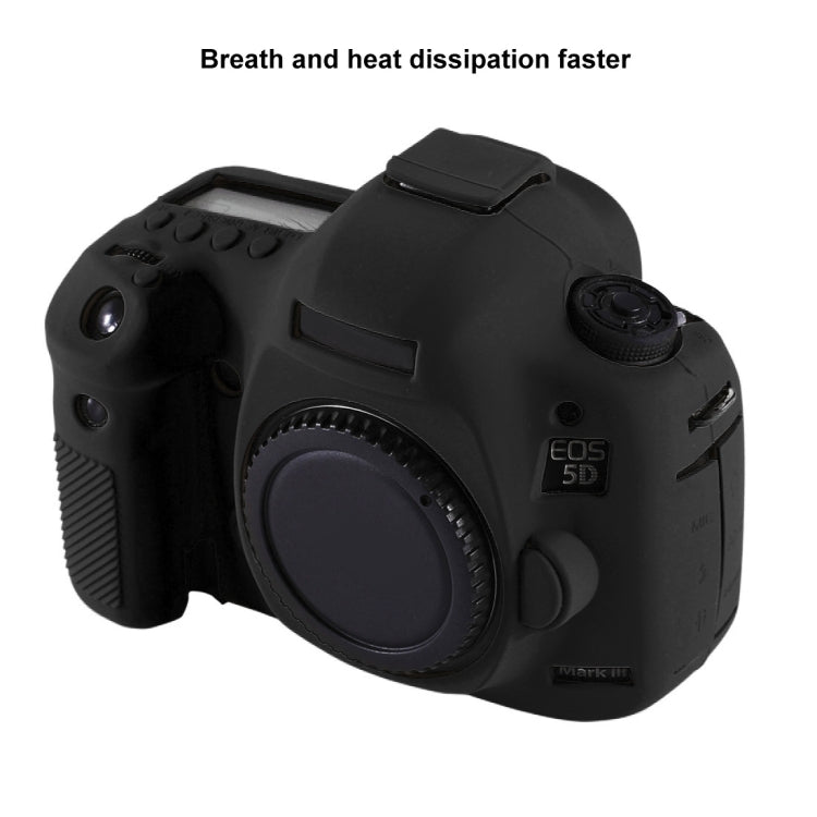 PULUZ Soft Silicone Protective Case for Canon EOS 5D Mark III / 5D3(Black) - Protective Case by PULUZ | Online Shopping UK | buy2fix