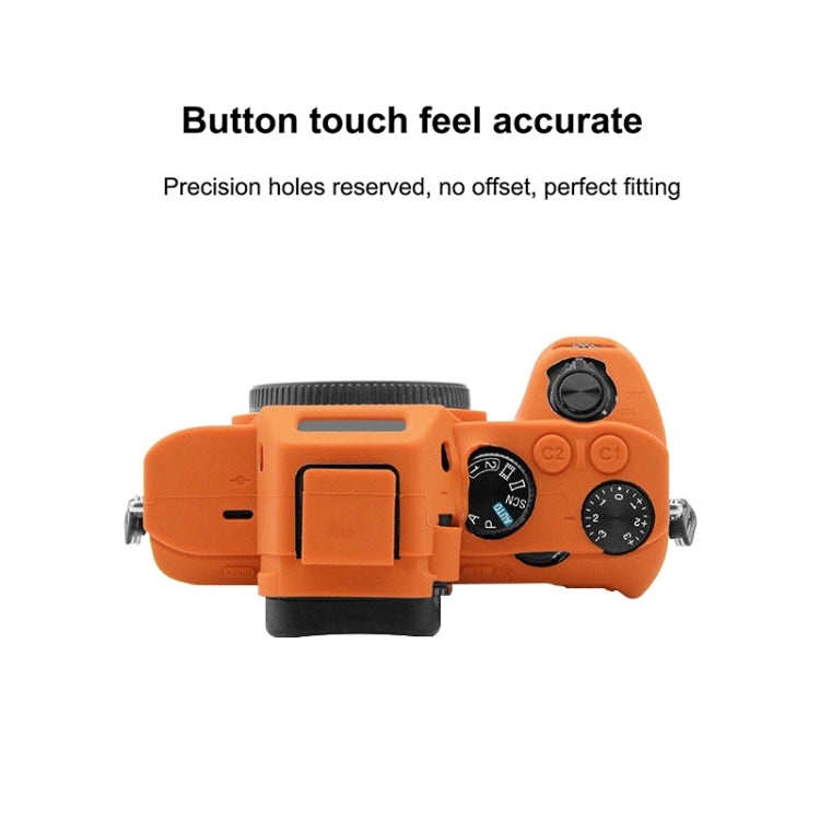 PULUZ Soft Silicone Protective Case for Sony ILCE-7MII / 7SMII / 7RMII(Orange) - Protective Case by PULUZ | Online Shopping UK | buy2fix