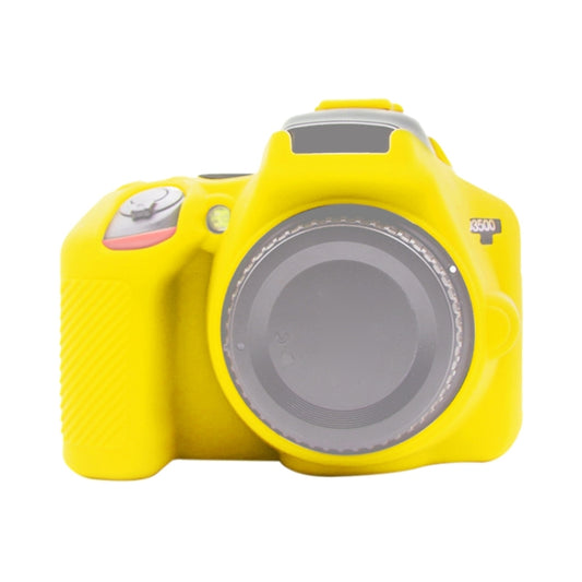 PULUZ Soft Silicone Protective Case for Nikon D3500(Yellow) - Protective Case by PULUZ | Online Shopping UK | buy2fix