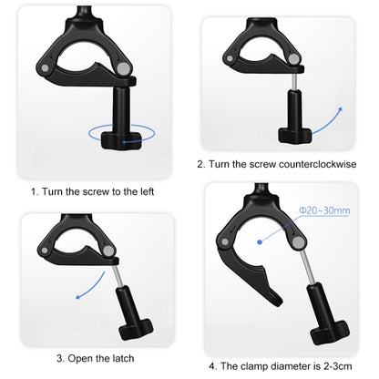 PULUZ Handlebar  Arm Mount with Phone Clamp & Mount Adapter & Long Screw - Helmet Mount by PULUZ | Online Shopping UK | buy2fix