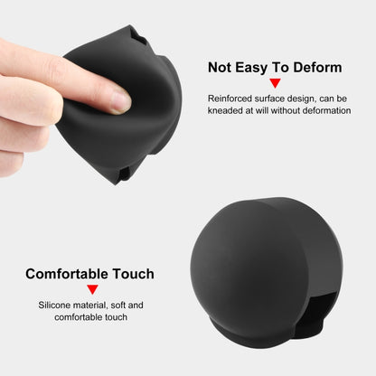 For Insta360 X3 / X4 PULUZ Invisible Dive Case Lens Guard Silicone Protective Cover (Black) - Len Accessories by PULUZ | Online Shopping UK | buy2fix