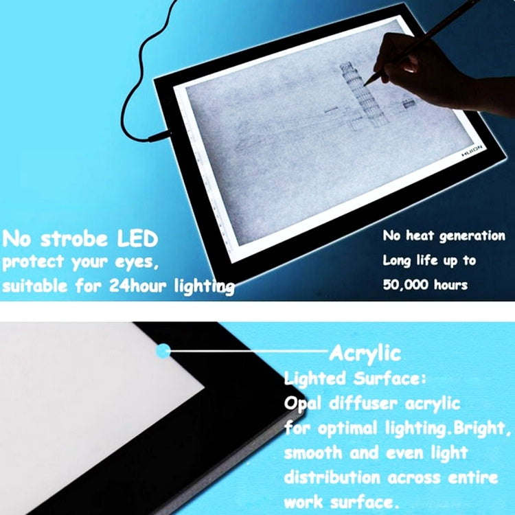 Huion A2 Ultra Thin Adjustable USB LED Light Board Light Tracing Pad -  by HUION | Online Shopping UK | buy2fix