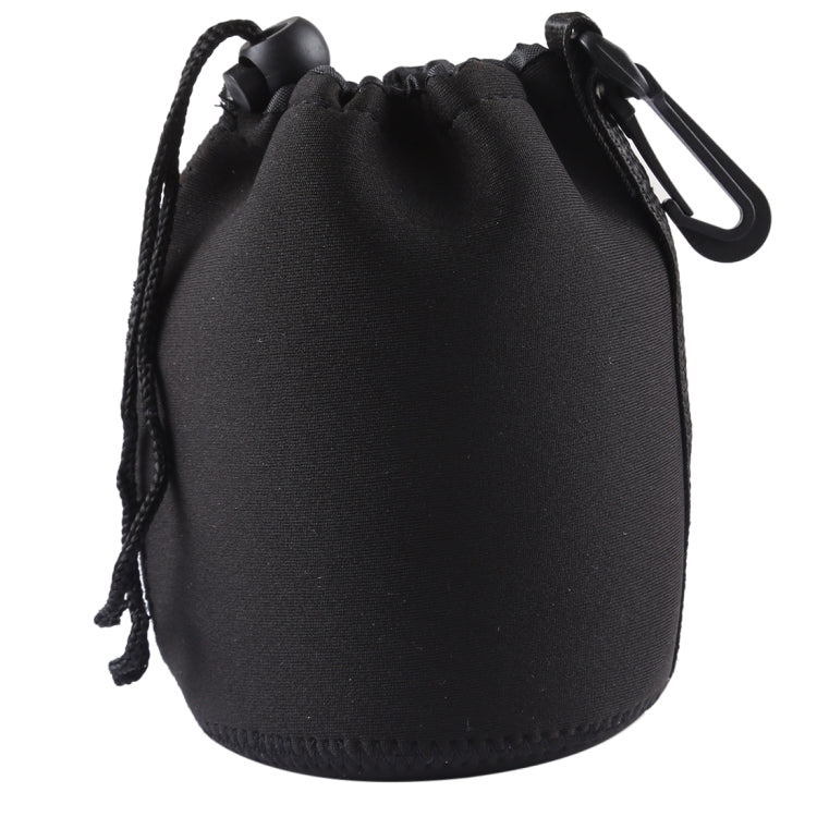 Neoprene SLR Camera Lens Carrying Bag Pouch Bag with Carabiner, Size: 10x14cm(Black) - Camera Accessories by buy2fix | Online Shopping UK | buy2fix