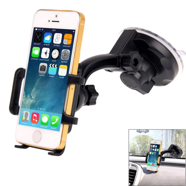 Universal 360 Degree Rotation Suction Cup Car Holder / Desktop Stand for iPhone, Galaxy, Sony, Lenovo, HTC, Huawei, and other Smartphones of Width: 4.5cm - 7.4cm(Black) - Car Holders by buy2fix | Online Shopping UK | buy2fix